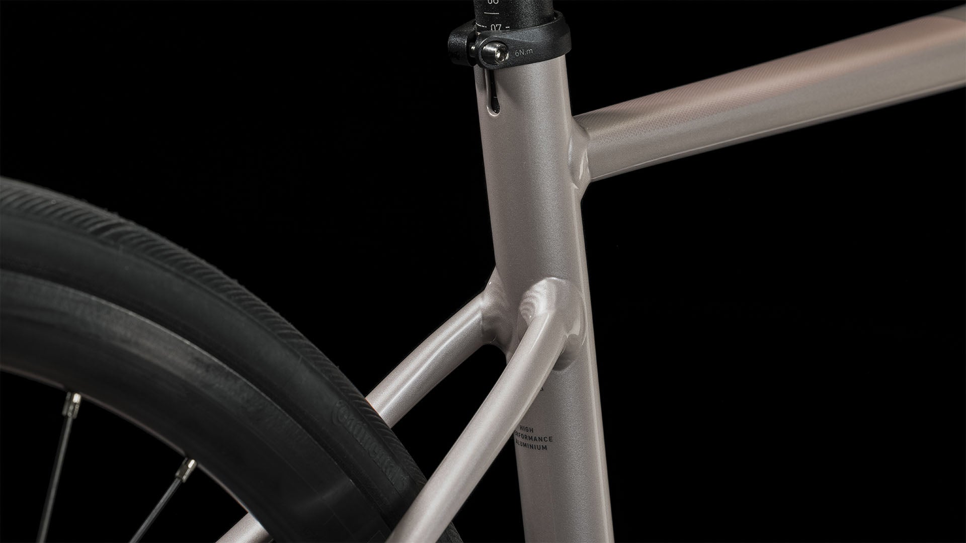 Bicicleta de ruta CUBE Axial WS Greyrose'n'Blush 2023 / Transmisión 2x8 velocidades